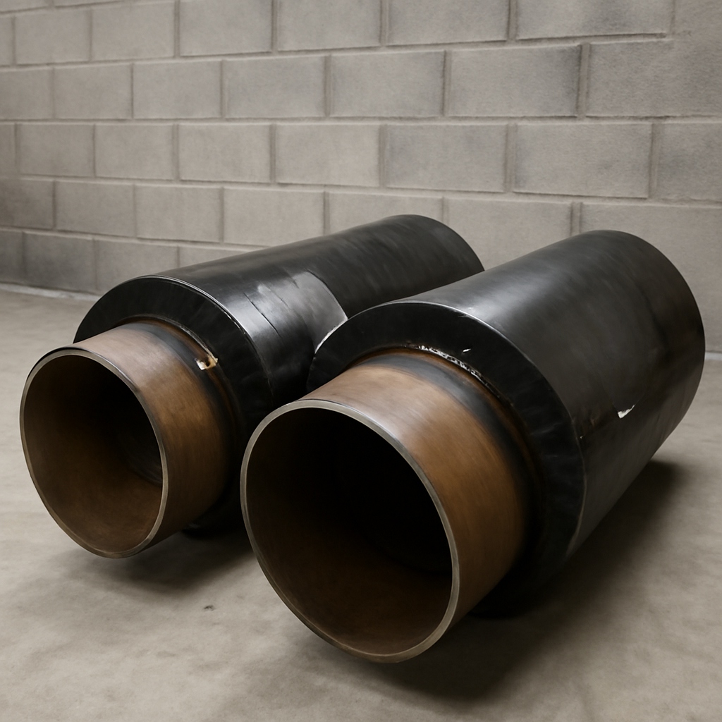 Элемент трубопровода концевой ППУ ПЭ 133 мм Ст1сп ГОСТ 30732-2006